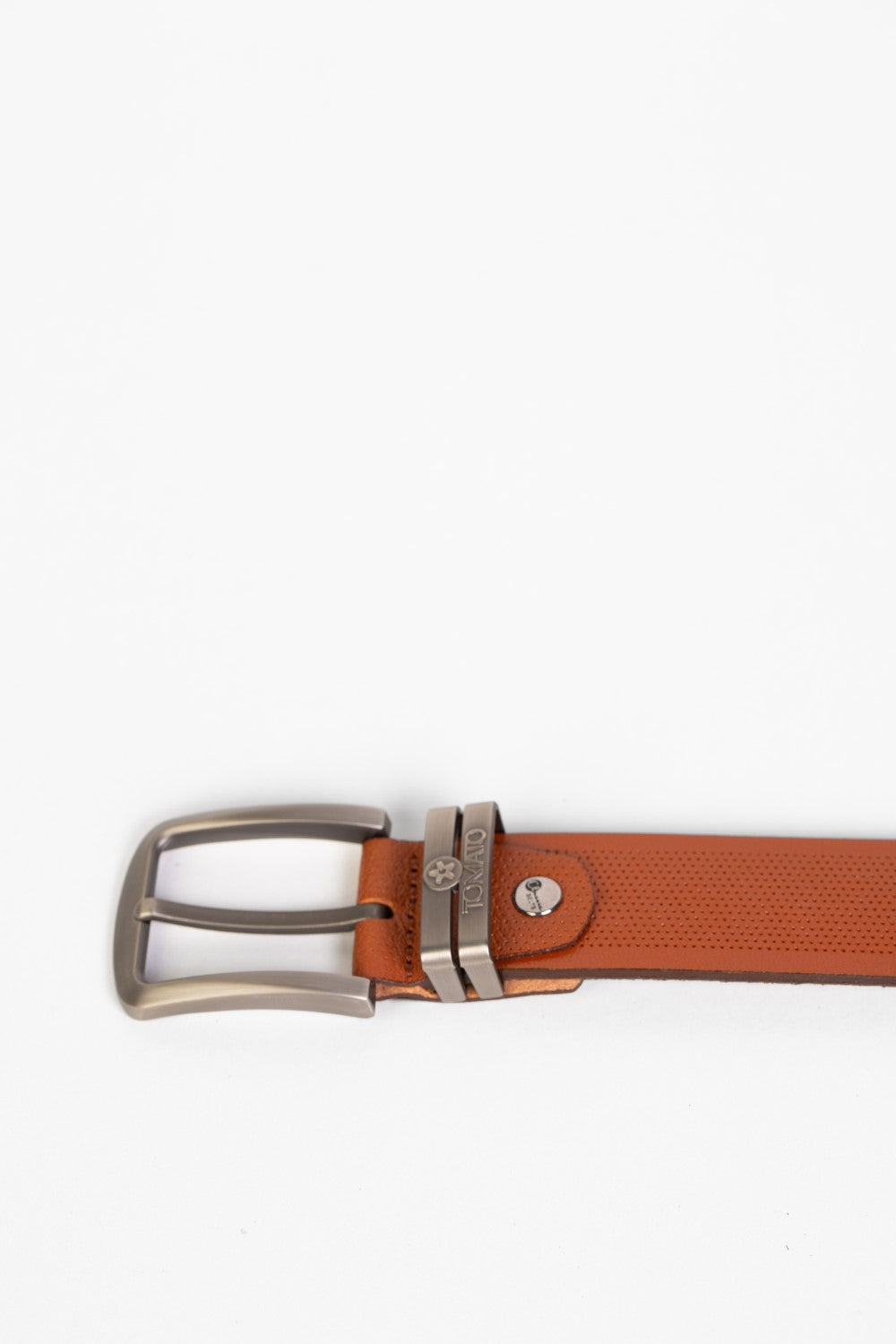 حزام جلد كاجوال رجالي من Tomato مع ثقوب نقطية