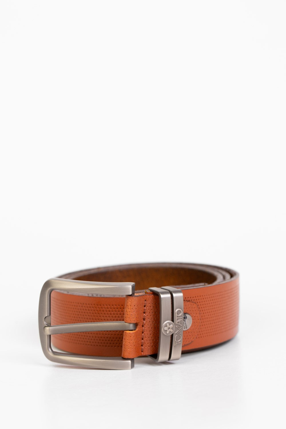 حزام جلد كاجوال رجالي من Tomato مع ثقوب نقطية