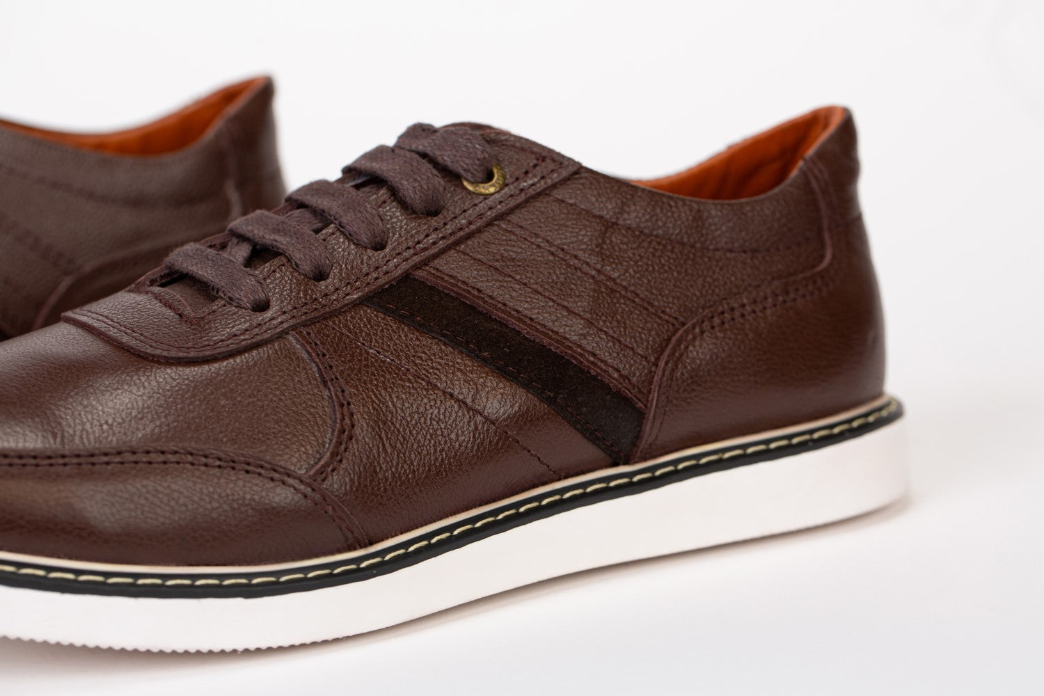Mens Leather Shoes With Suede Part Suitable For Everyday Wear