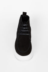 أحذية رجالية عالية الرقبة من الجلد المدبوغ بتصميم عصري