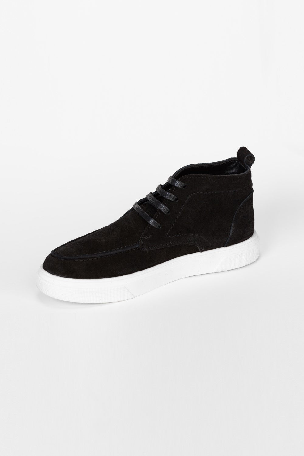 أحذية رجالية عالية الرقبة من الجلد المدبوغ بتصميم عصري