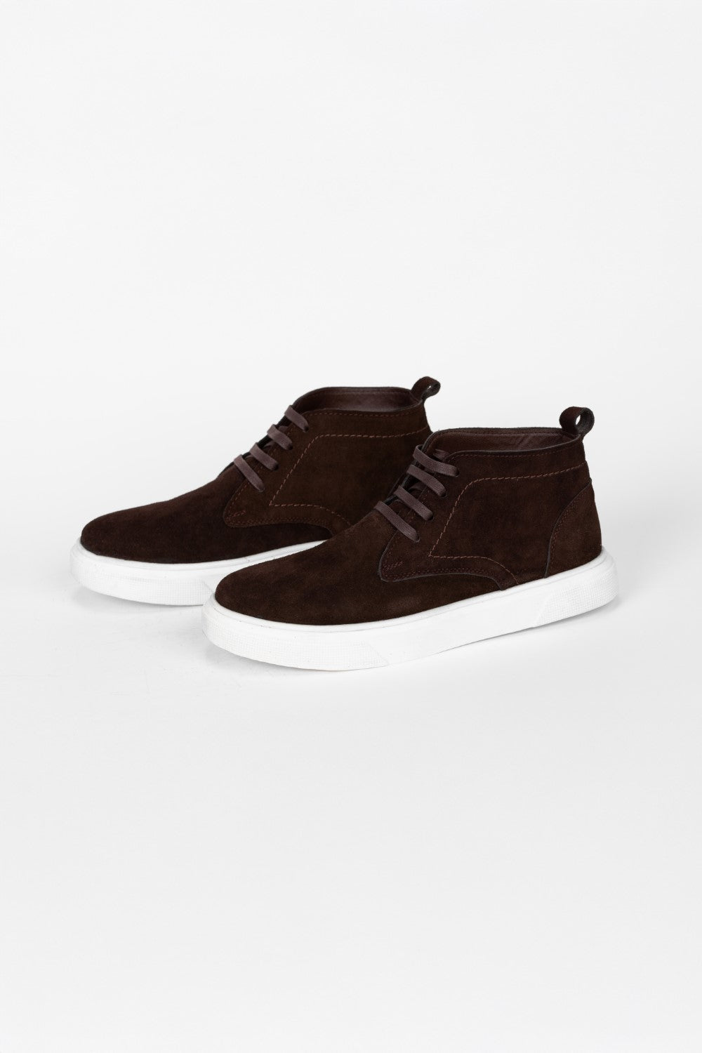 أحذية رجالية عالية الرقبة من الجلد المدبوغ بتصميم عصري