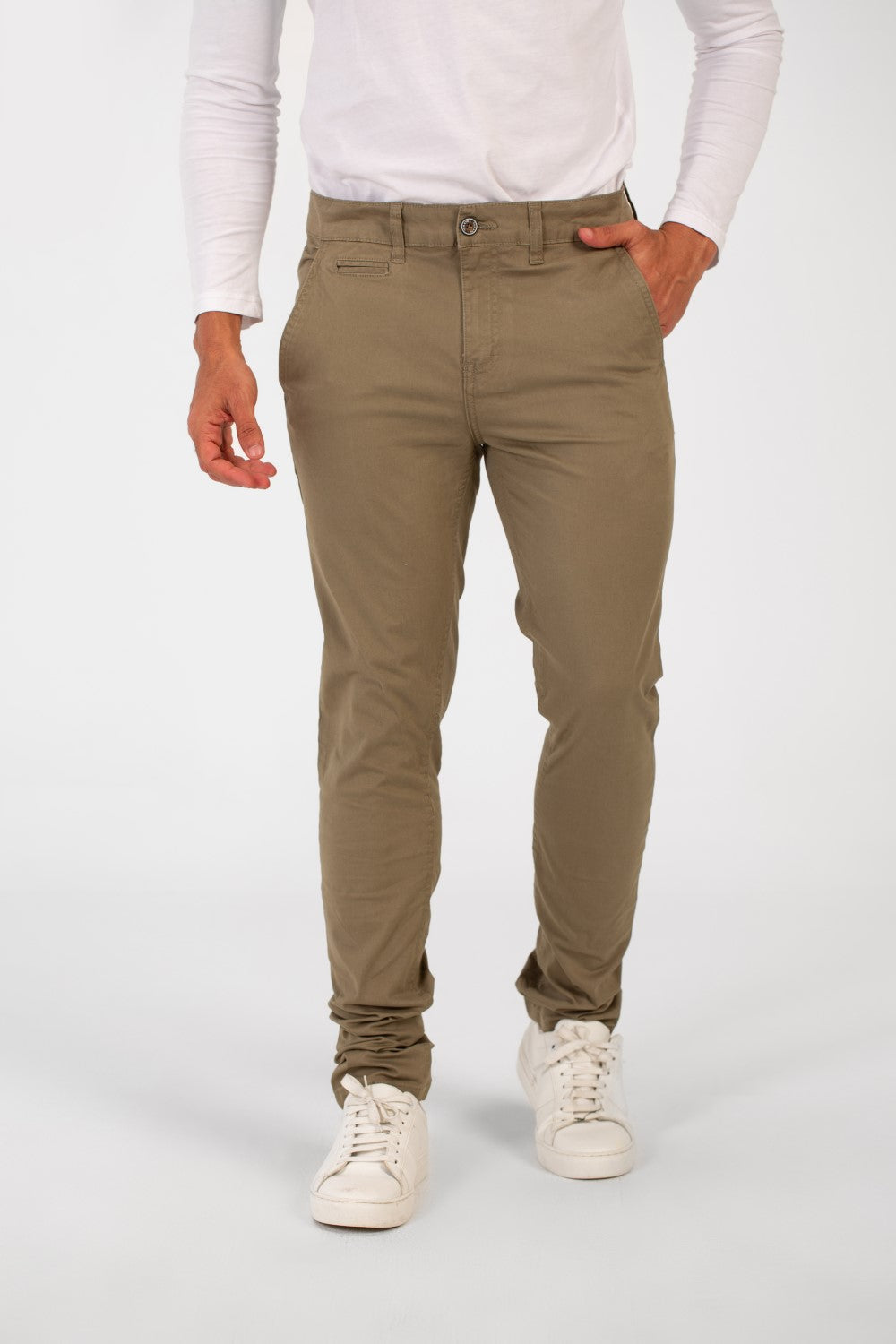 Men's Basic Slim Fit Classic Gabardine Pants