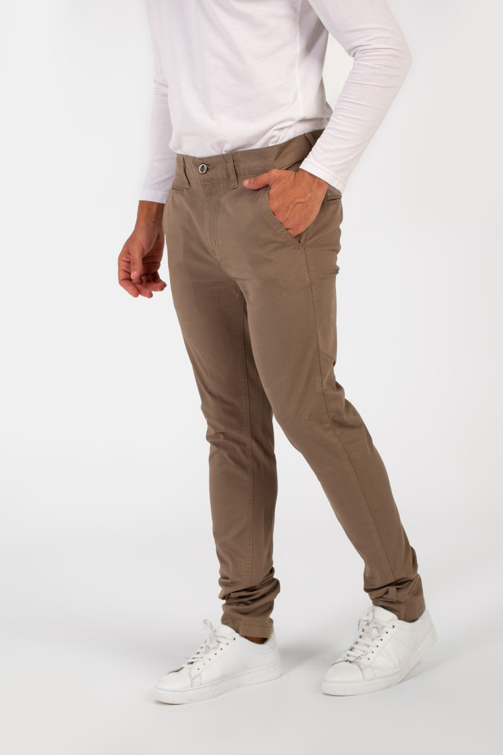 Men's Basic Slim Fit Classic Gabardine Pants