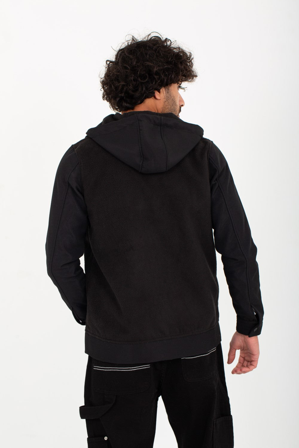 Men's Hooded Full Zipper Basic With Front & Side Pockets Padded Sweatshirt