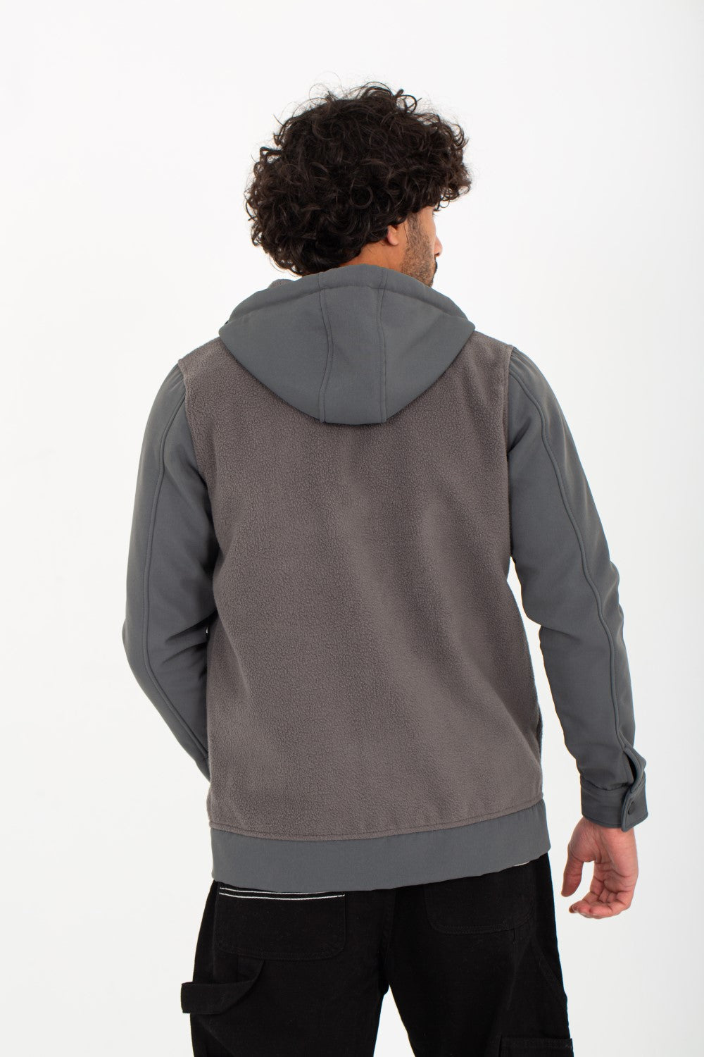 Men's Hooded Full Zipper Basic With Front & Side Pockets Padded Sweatshirt