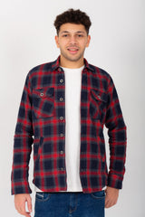 Men's Padded Checked Regular Fit With Two Front Pockets Shirt