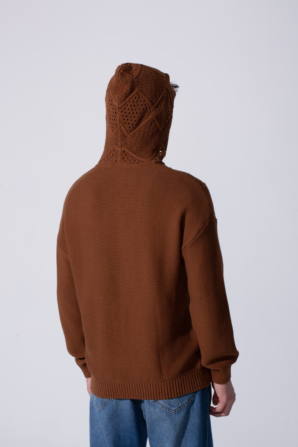 Men's Slim Fit Cotton Transparent Hood Pullover With Long Sleeves