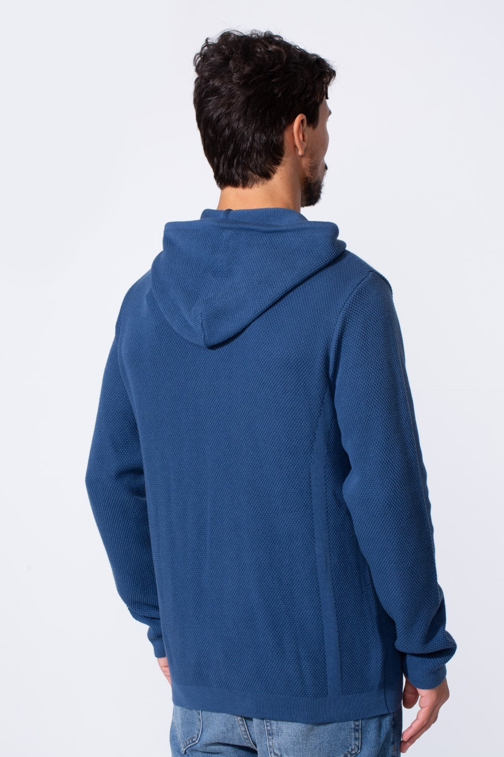 Men's Slim Fit Cotton Hood Pullover With Long Sleeves And Pockets