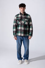 Men's Slim Fit Wool Winter Shirt With Long Sleeves And Front Pockets