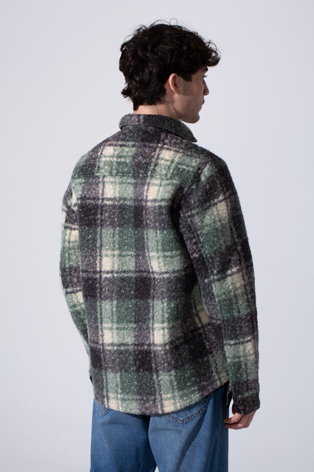 Men's Winter Slim Fit Woolen Shirt With Full Front Buttons And Long Sleeves