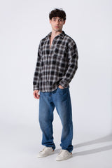 Men's Winter Wool Slim Fit Shirt With Front Pocket And Long Sleeves