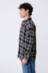 Men's Winter Wool Slim Fit Shirt With Front Pocket And Long Sleeves
