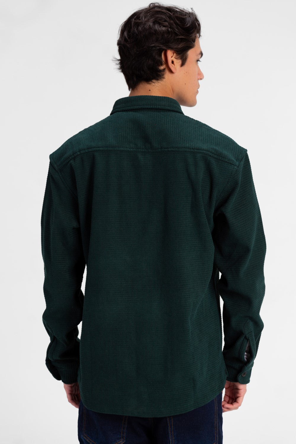 Men's Slim Fit Velvet Front Button Shirt