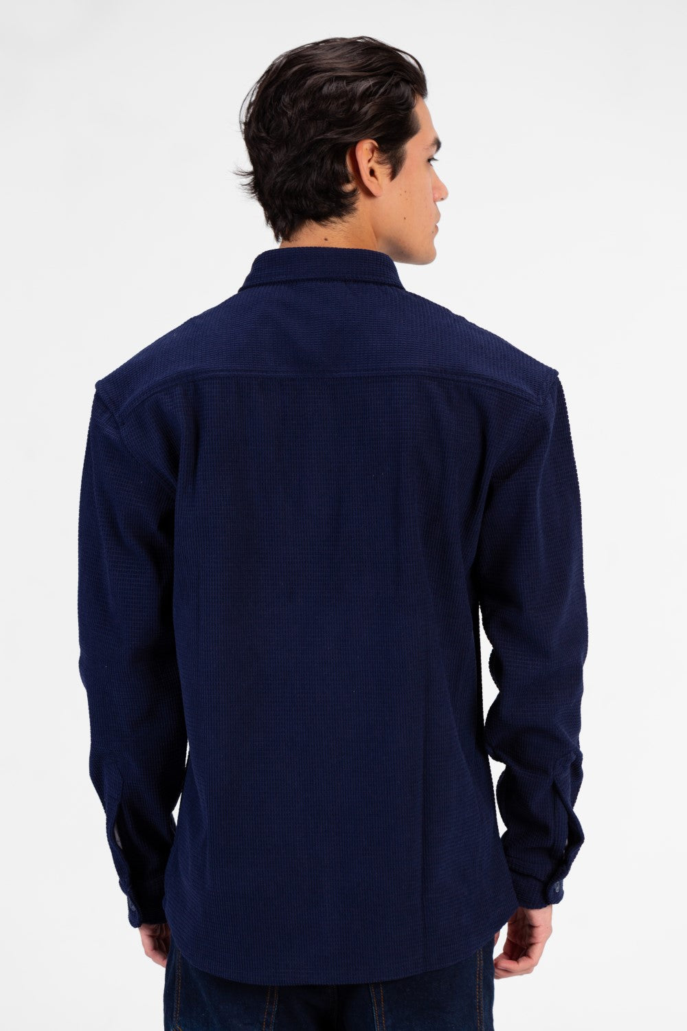 Men's Slim Fit Velvet Front Button Shirt