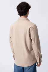 Men's Long Sleeved Winter Regular Fit Velvet Shirt