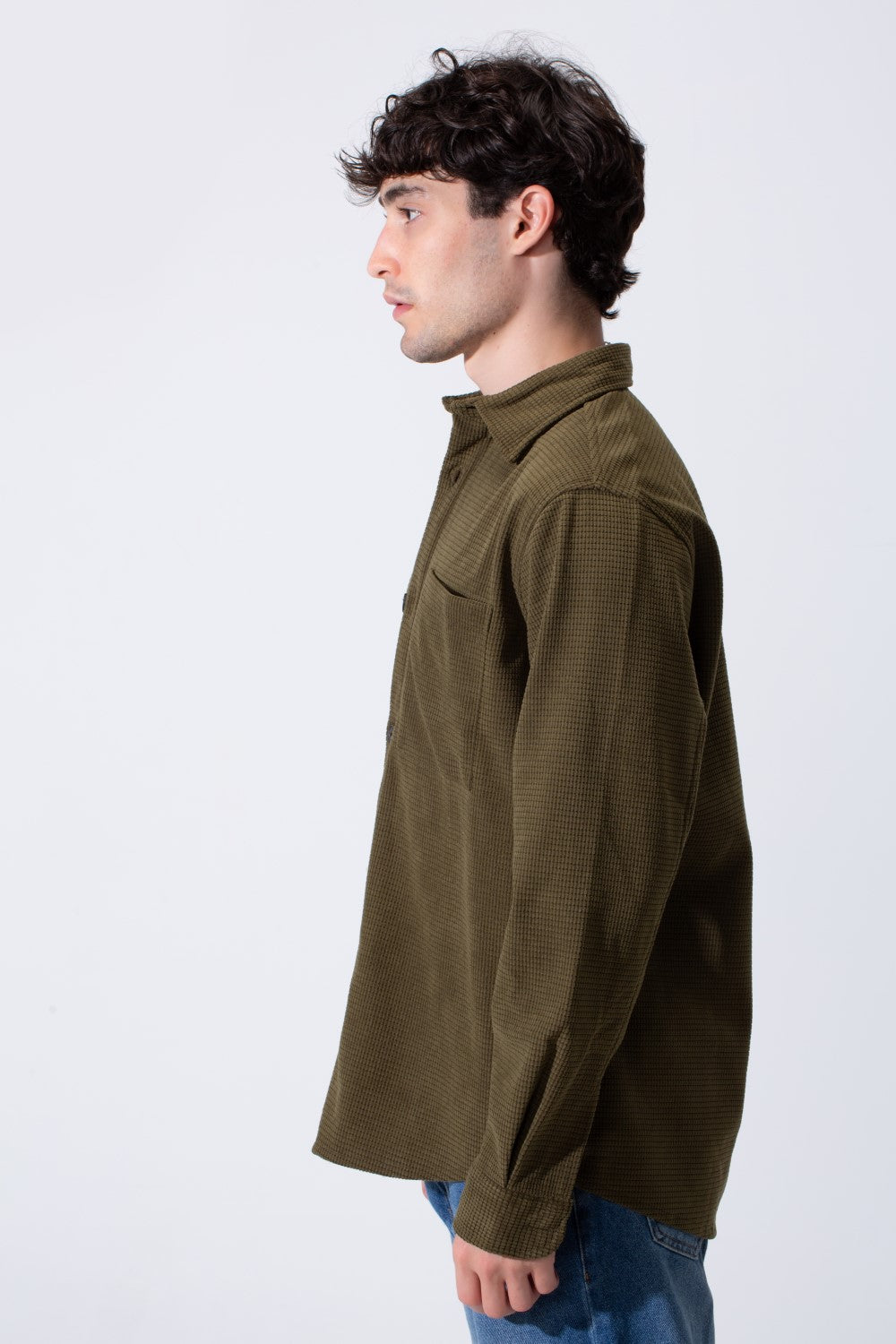 Men's Long Sleeved Winter Regular Fit Velvet Shirt