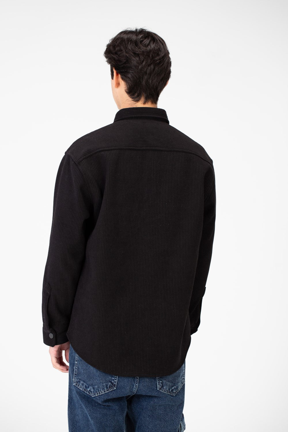 Men's Basic Winter Shirt In Practical and Comfortable Velvet Material