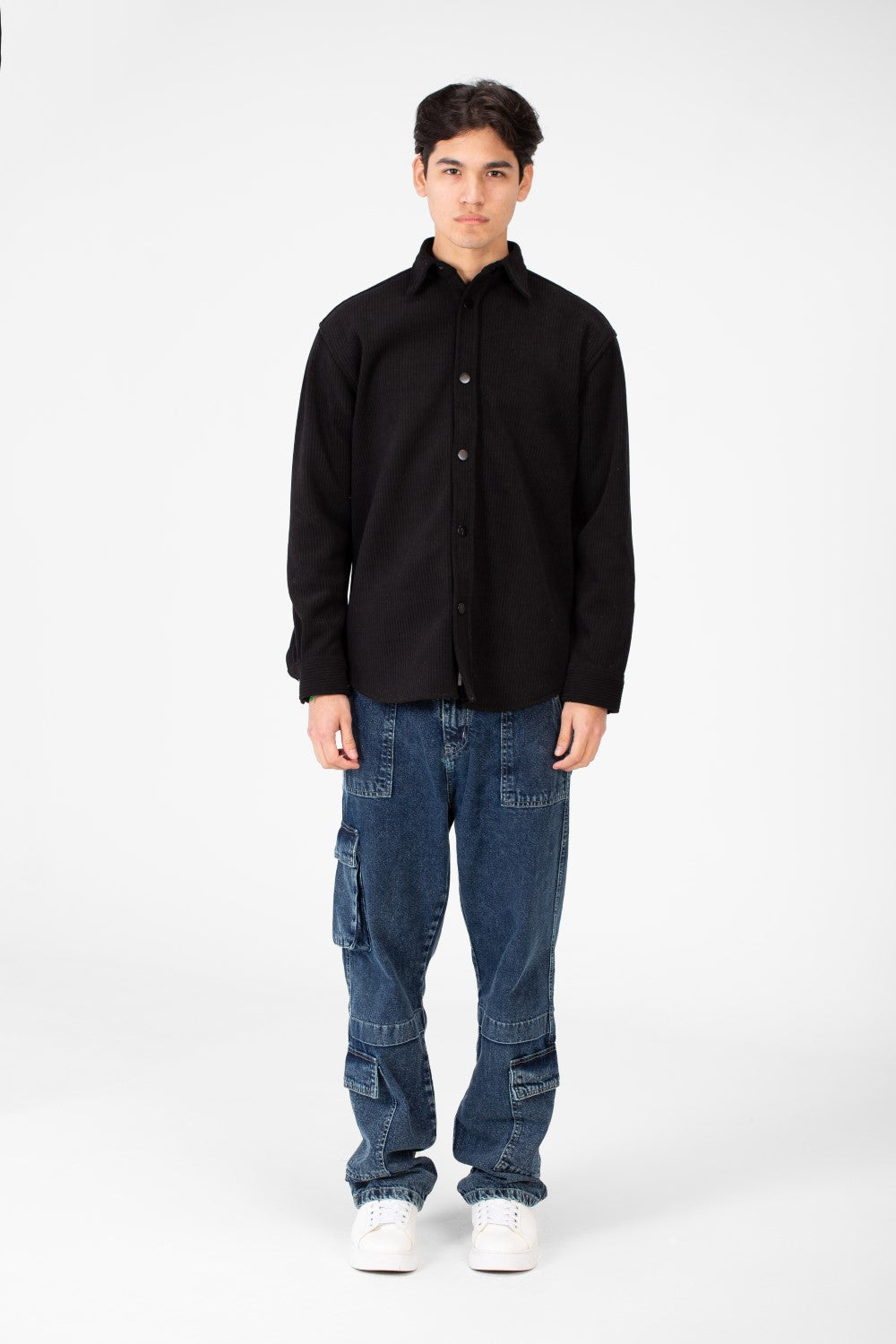 Men's Basic Winter Shirt In Practical and Comfortable Velvet Material
