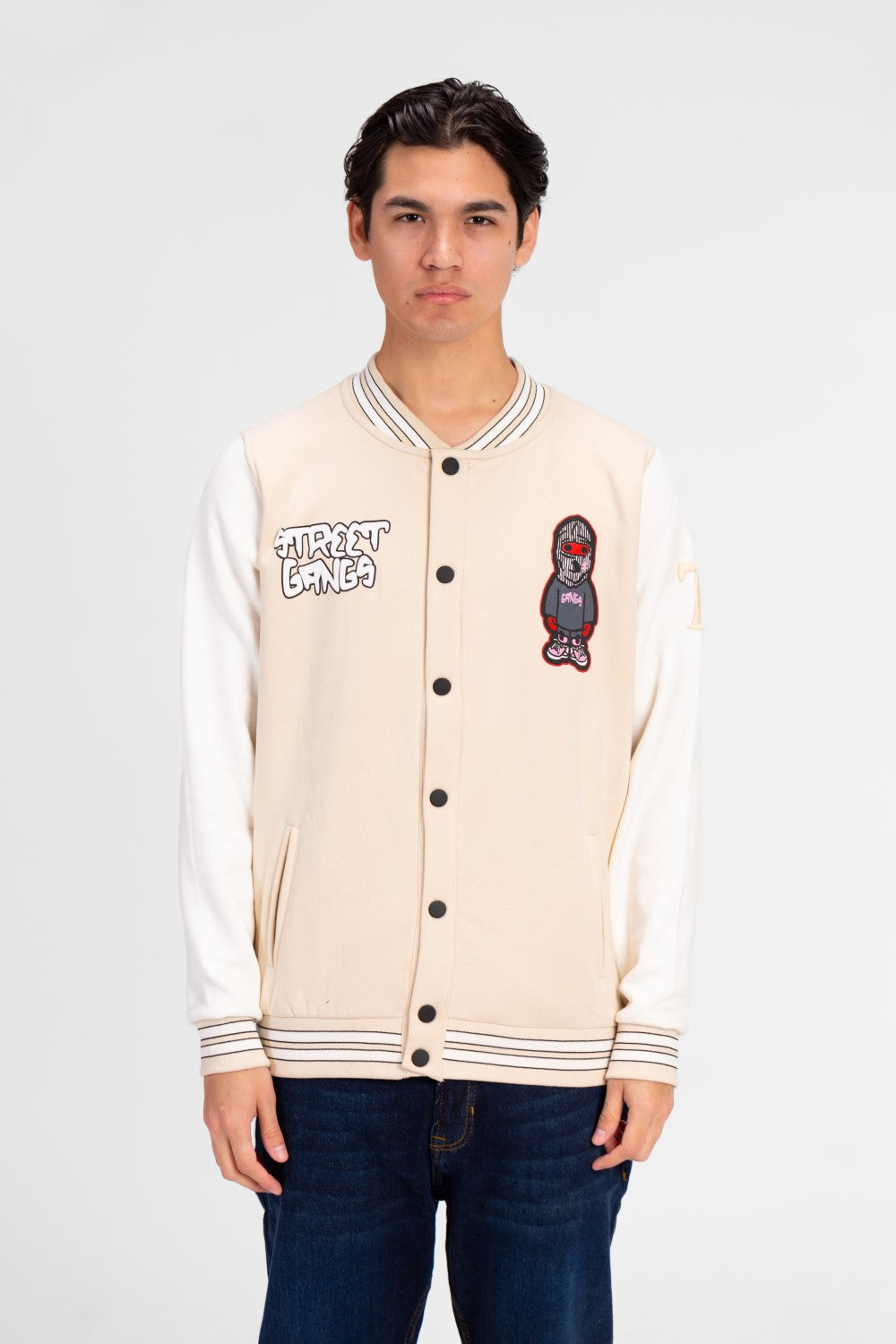 Men's Long Sleeve Printed Baseball Sweatshirt