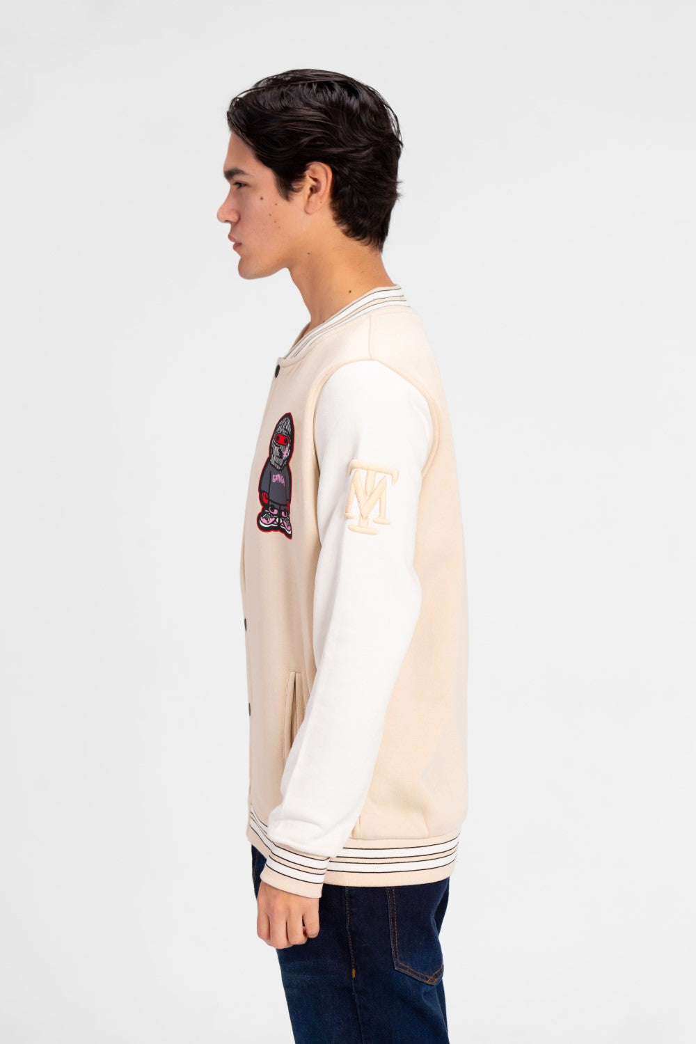 Men's Long Sleeve Printed Baseball Sweatshirt
