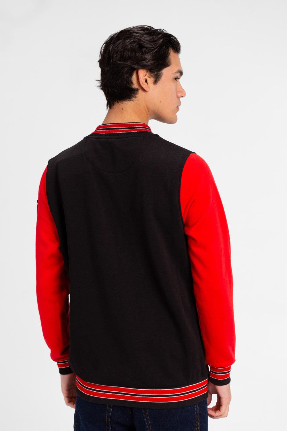 Men's Long Sleeve Printed Baseball Sweatshirt