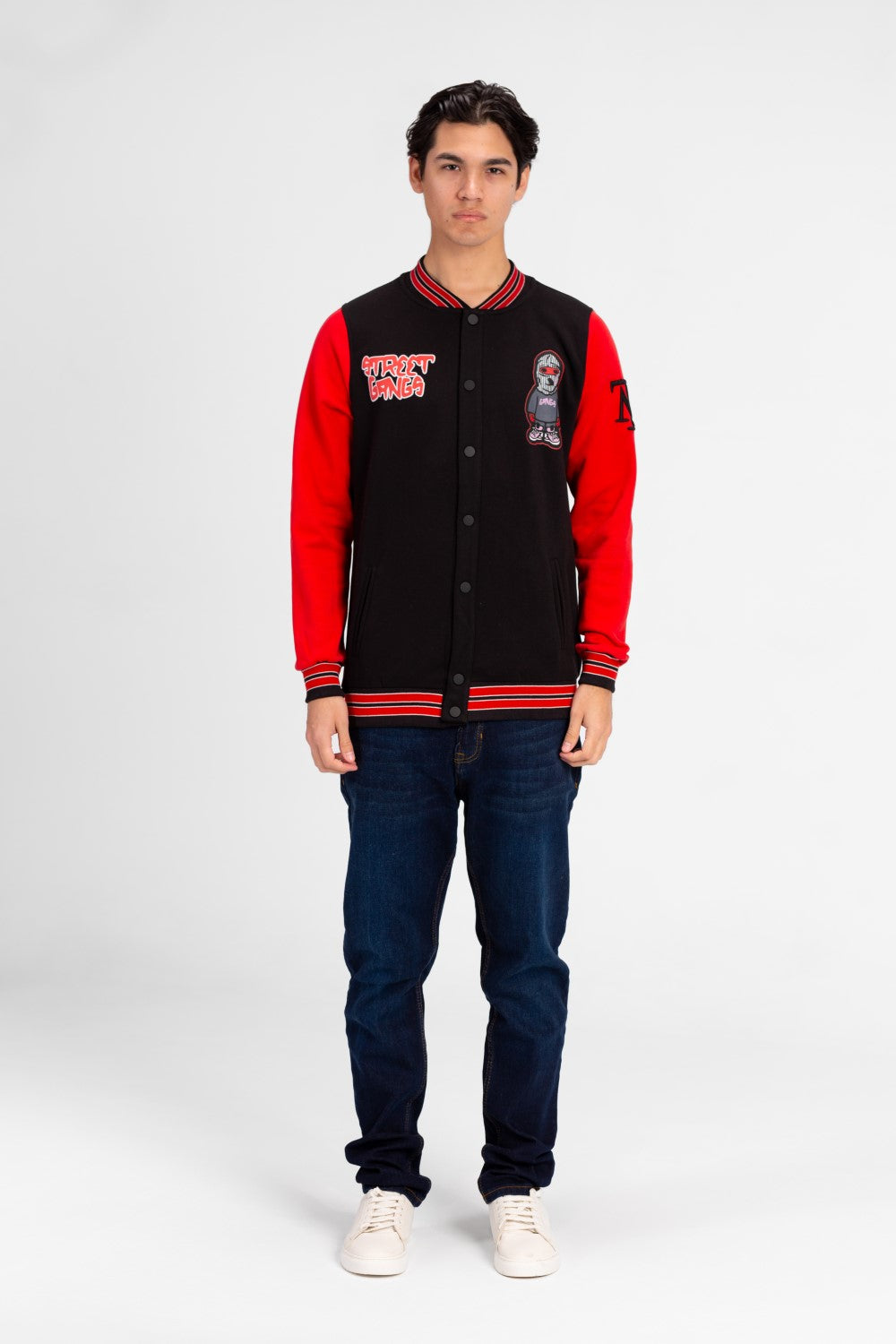 Men's Long Sleeve Printed Baseball Sweatshirt