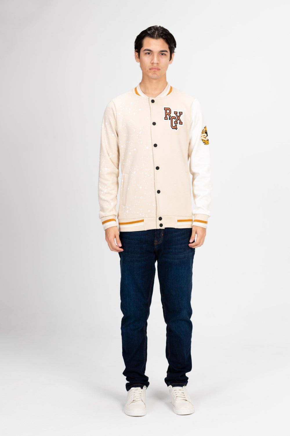 Men's Varsity Baseball Printed Crew Neck Sweatshirt