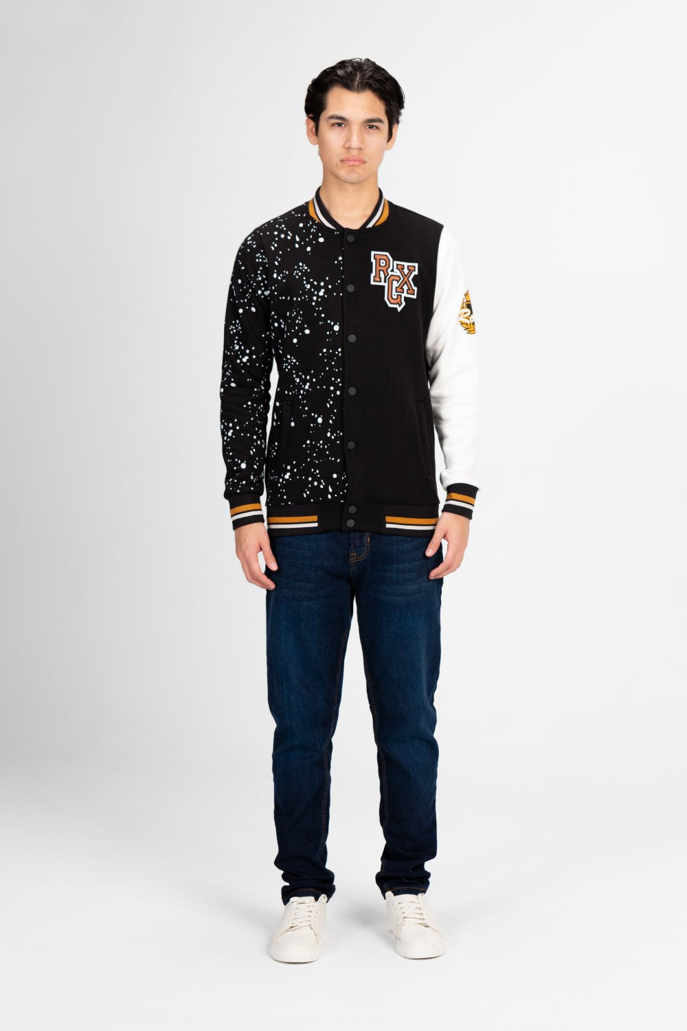 Men's Varsity Baseball Printed Crew Neck Sweatshirt