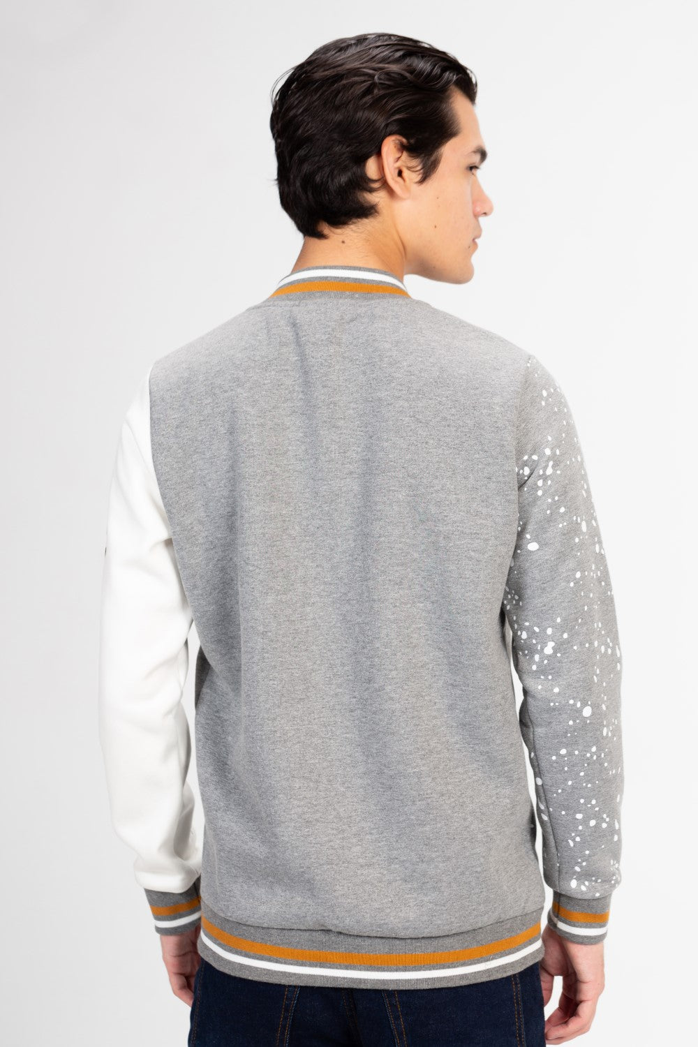 Men's Varsity Baseball Printed Crew Neck Sweatshirt