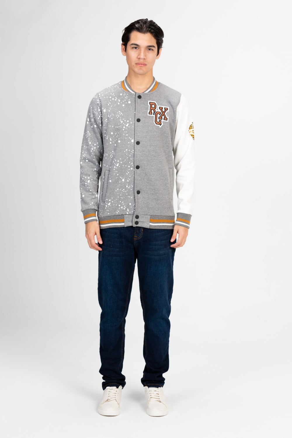 Men's Varsity Baseball Printed Crew Neck Sweatshirt