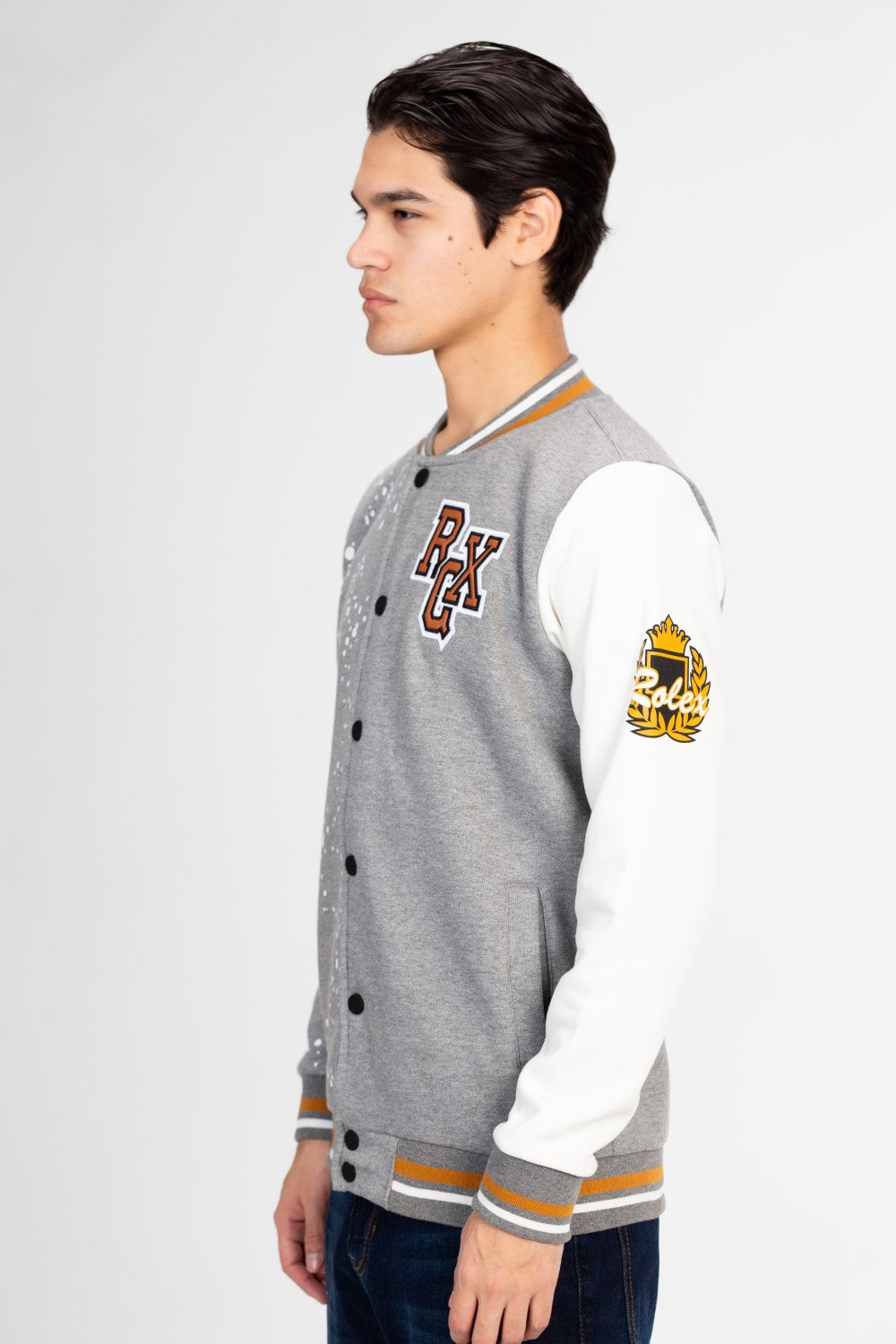 Men's Varsity Baseball Printed Crew Neck Sweatshirt