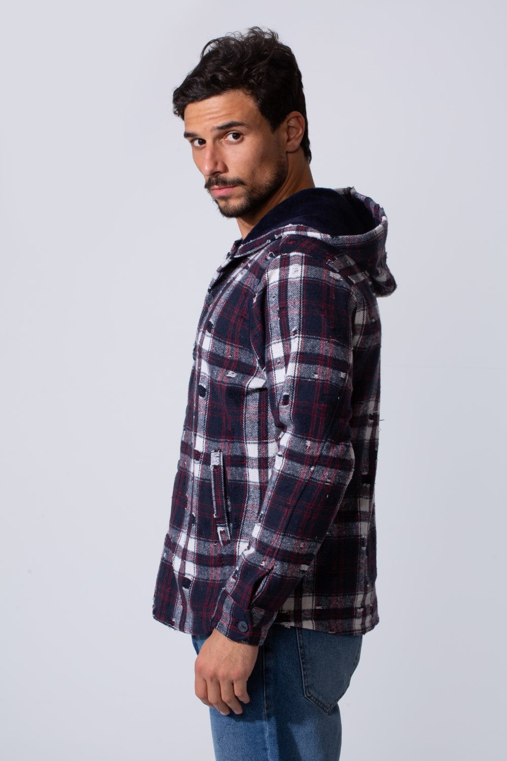 Men's Winter Padded Slim Fit Long Sleeve Shirt