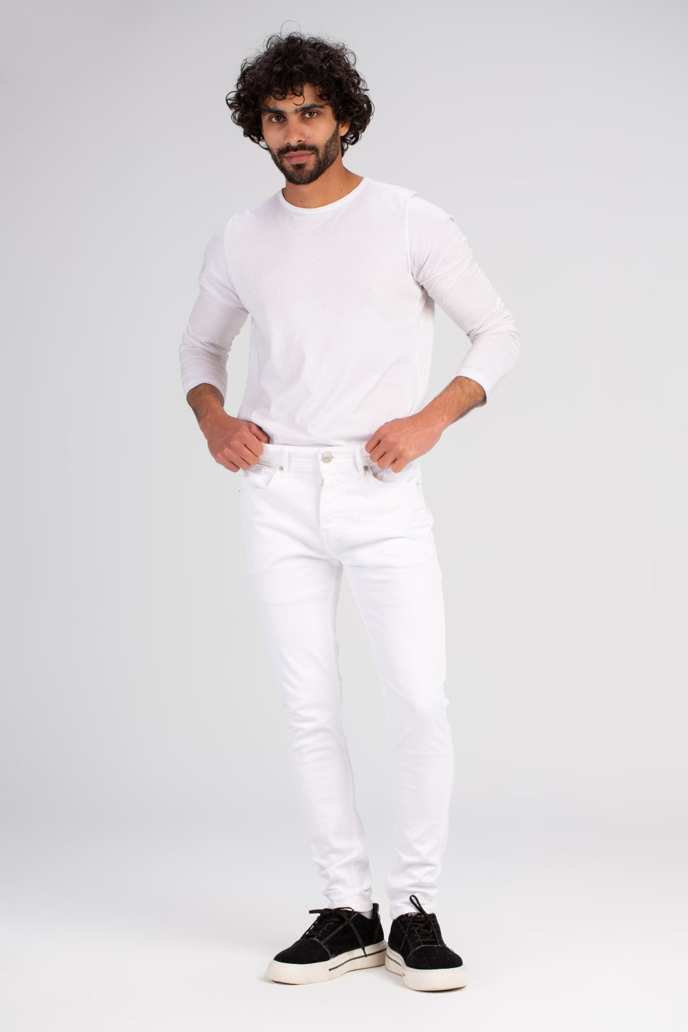 Men's Slim Fit Basic Details Jeans Pants With Five Pockets