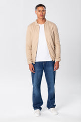 Men's Padded Jacket With Zippers And Front Pockets