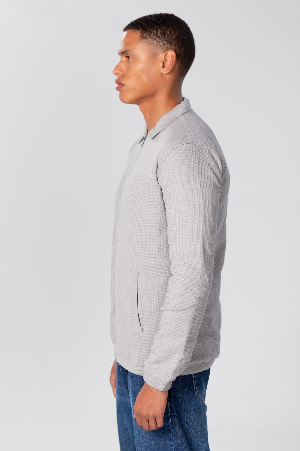 Men's Padded Jacket With Zippers And Front Pockets