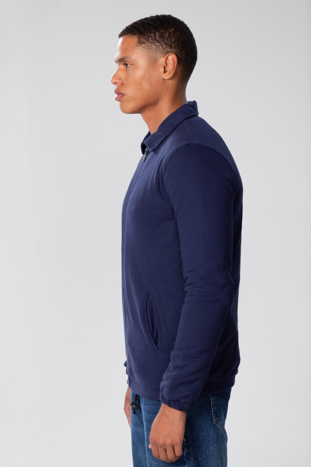 Men's Padded Jacket With Zippers And Front Pockets