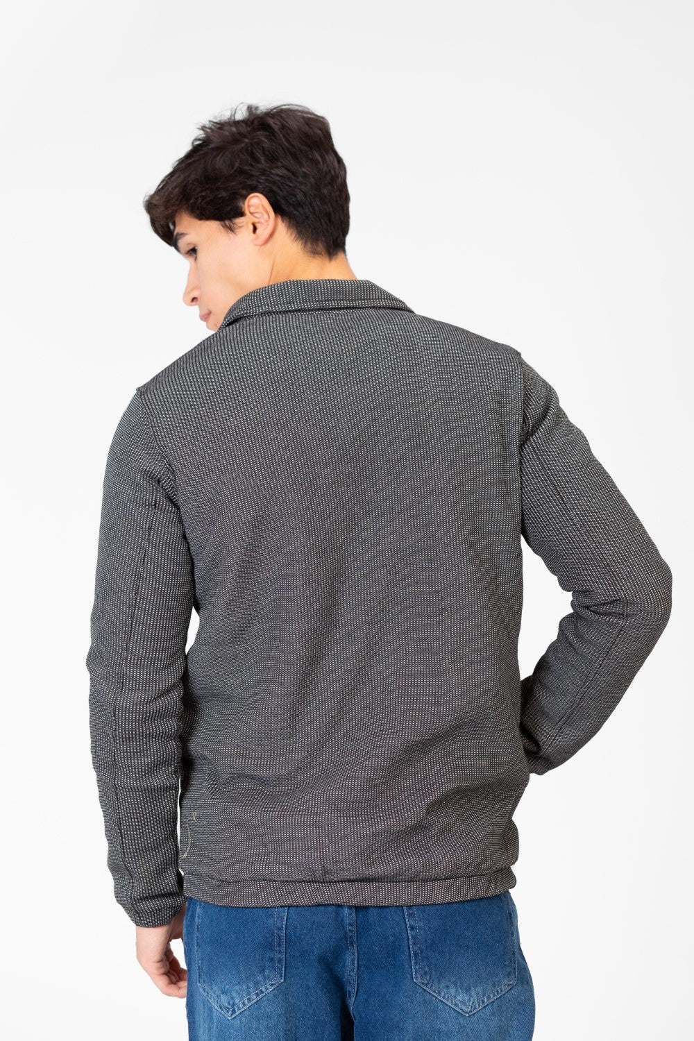 Men's Padded Jacket With Full Zippers And Pockets