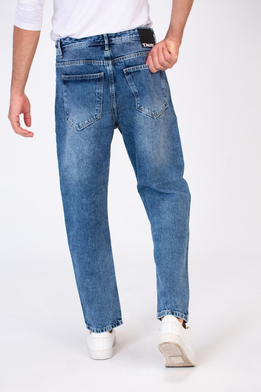 Mens Wide Leg Oversize Basic Jeans Pants for Everyday Wear