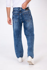 Mens Wide Leg Basic Jeans Pants for Everyday Wear