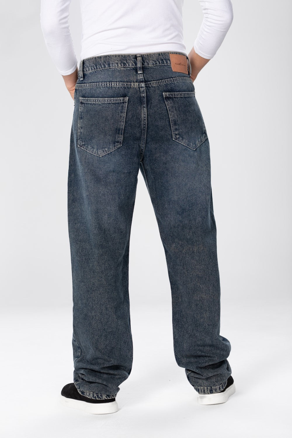 Men's Wide Leg Jeans Pants In Basic Colors