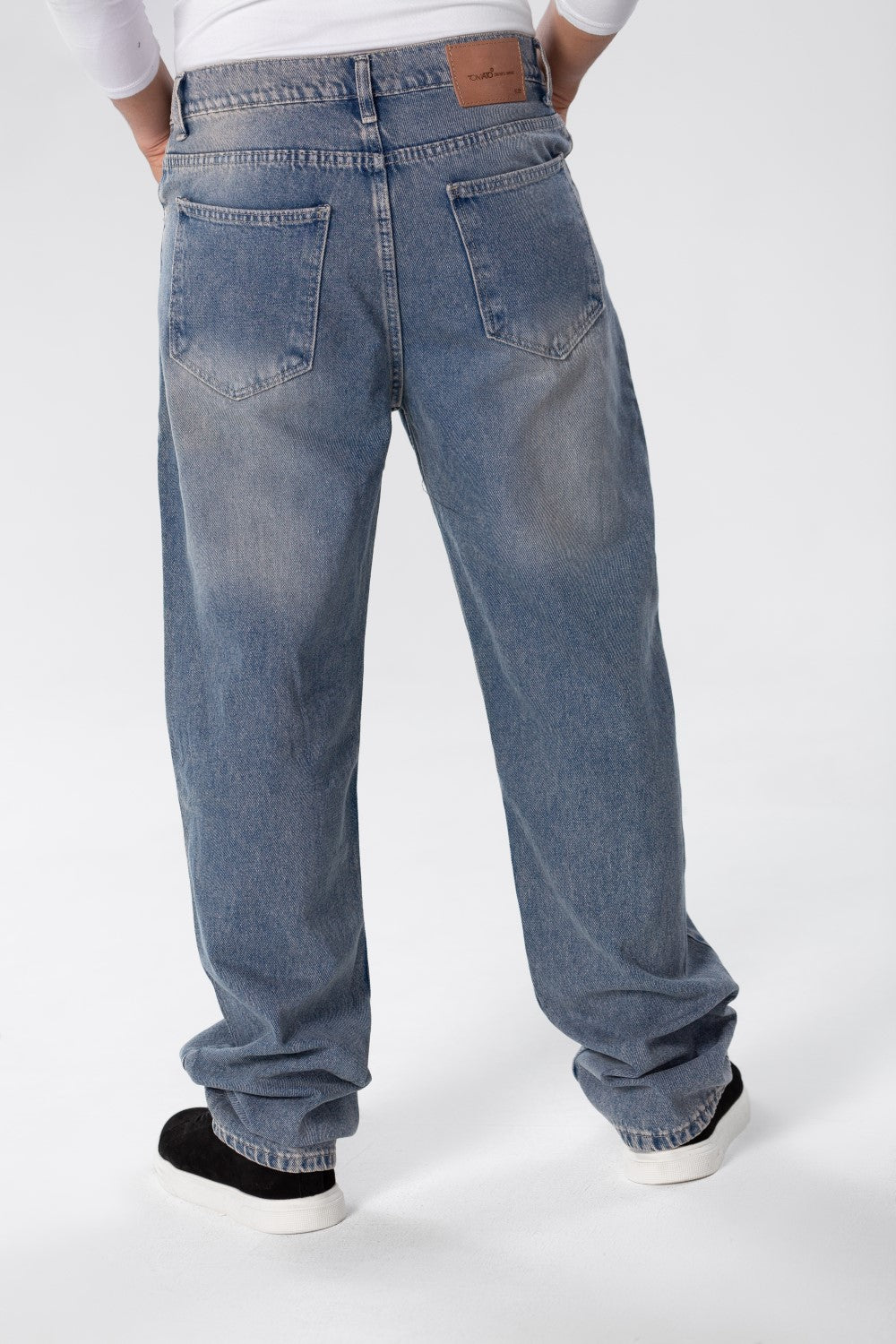 Men's Wide Leg Jeans Pants In Basic Colors