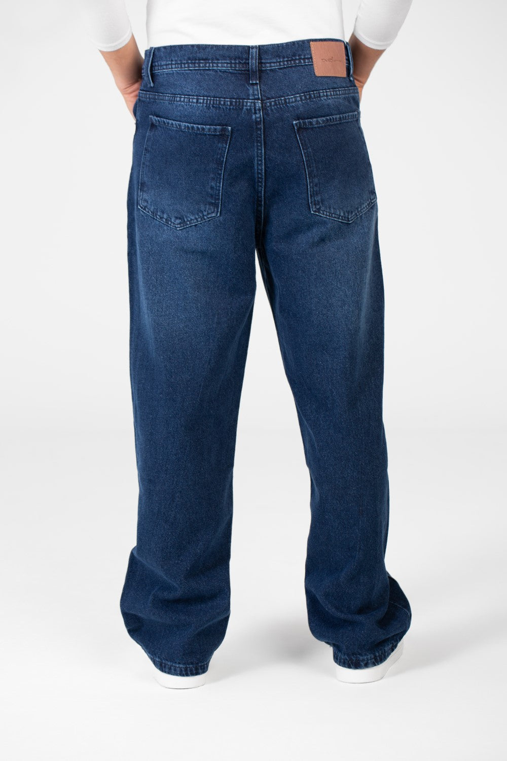 Men's Wide Leg Jeans Pants With Front Button Closure
