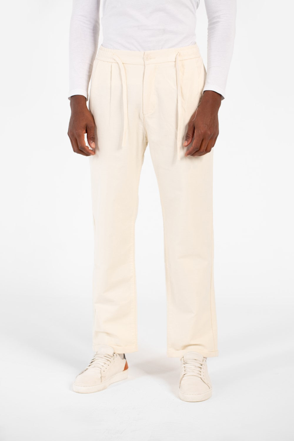 Men's Slim Fit Linen Drawstring Waist Pants High Quality Material With Pockets