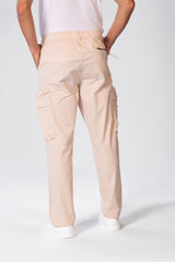 Men's Gabardine Cargo Pants With A Relaxed Fit And Pockets