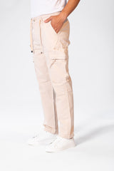 Men's Gabardine Cargo Pants With A Relaxed Fit And Pockets