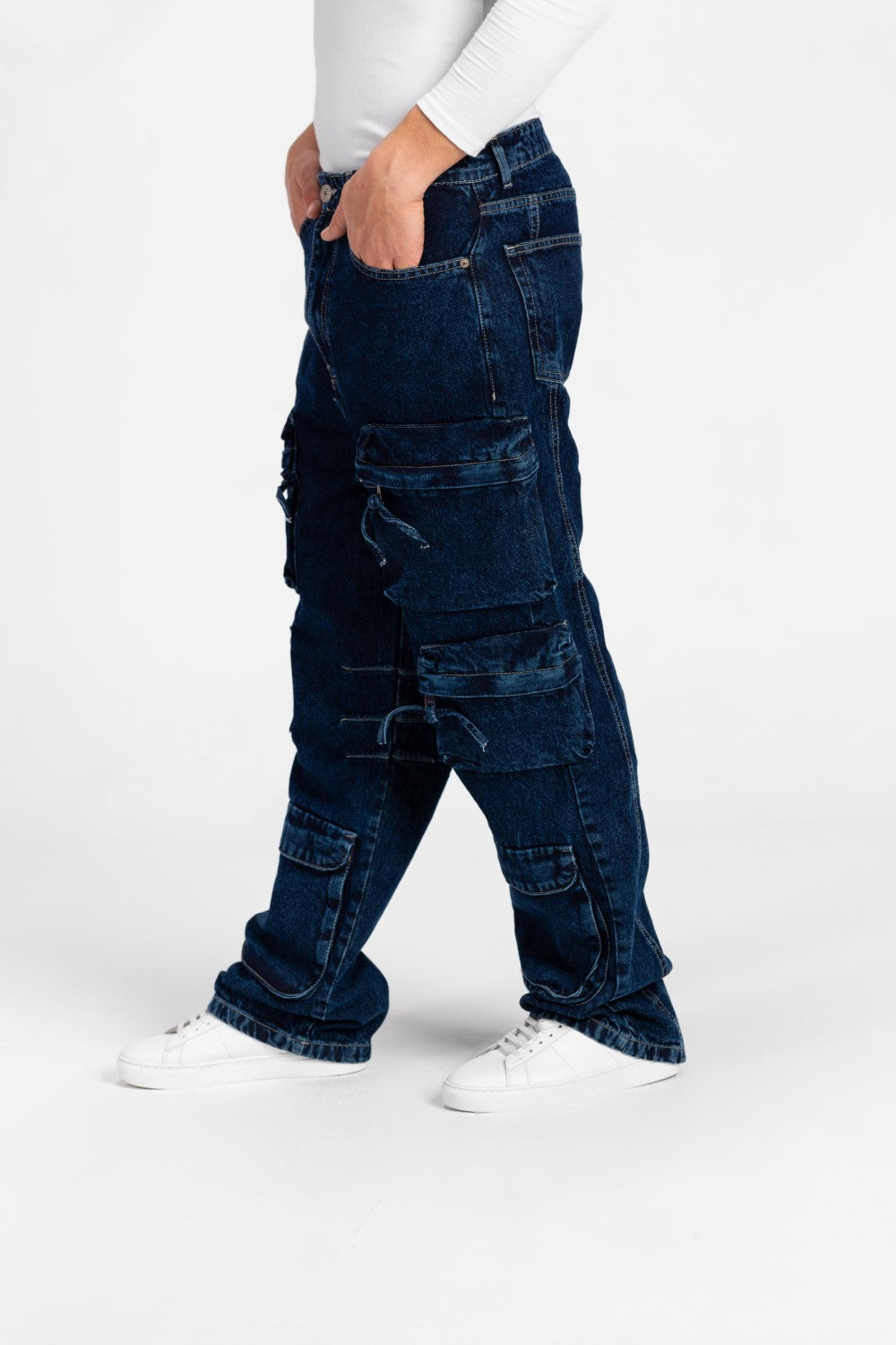 Men's Cargo Jeans Pants With Modern Pockets In Comfortable Material
