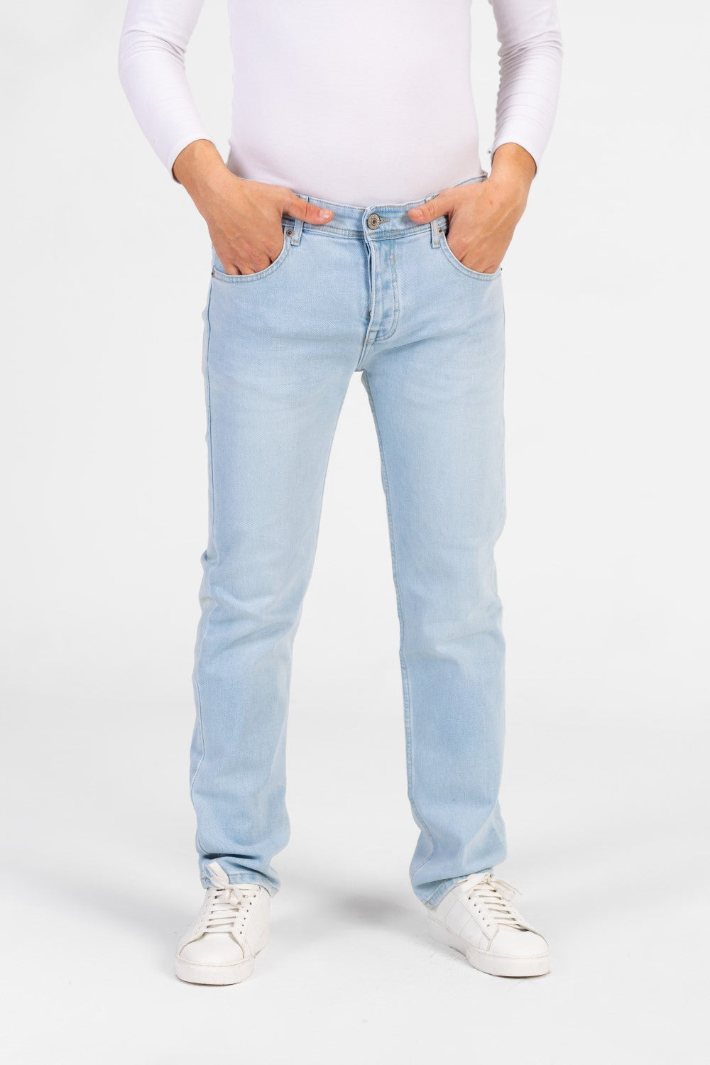 Men's Regular Fit Five Pocket Used Jeans Pants