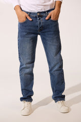 Men's Tomato Used Regular Fit Everyday Jeans Pants With Pockets