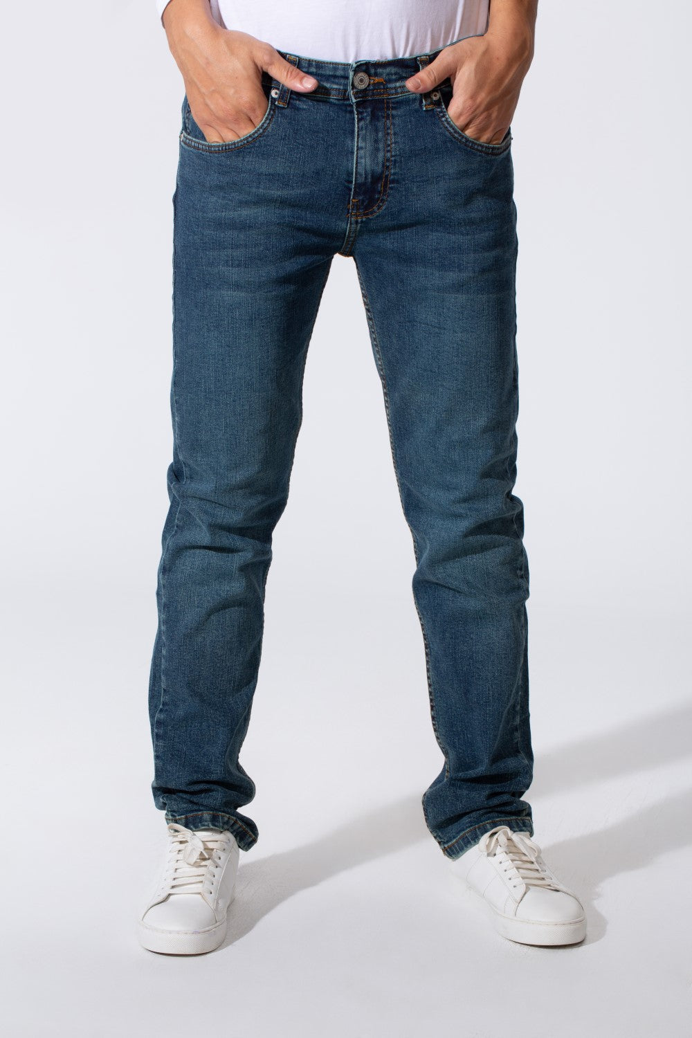 Men's Slim Fit Jeans Used Pants Tomato With Essential Details